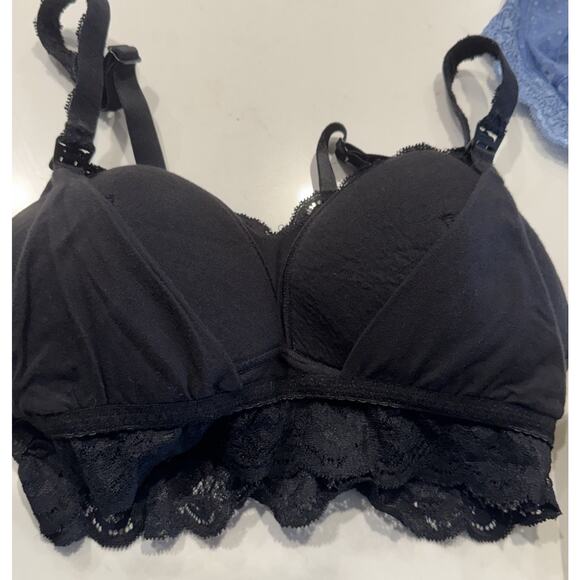 Cosabella Black Lace Nursing Bralette Women's Size Medium Comfy Bra - Picture 5 of 7